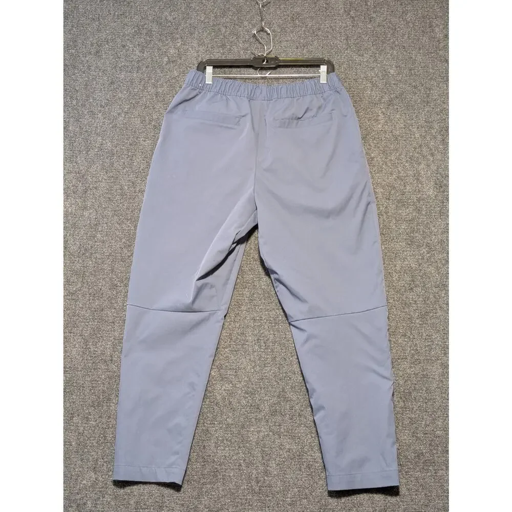 NIKE Smoke Blue Club Woven Taper Leg Dri Fit Elastic Drawstring Waist Sz L Pants
